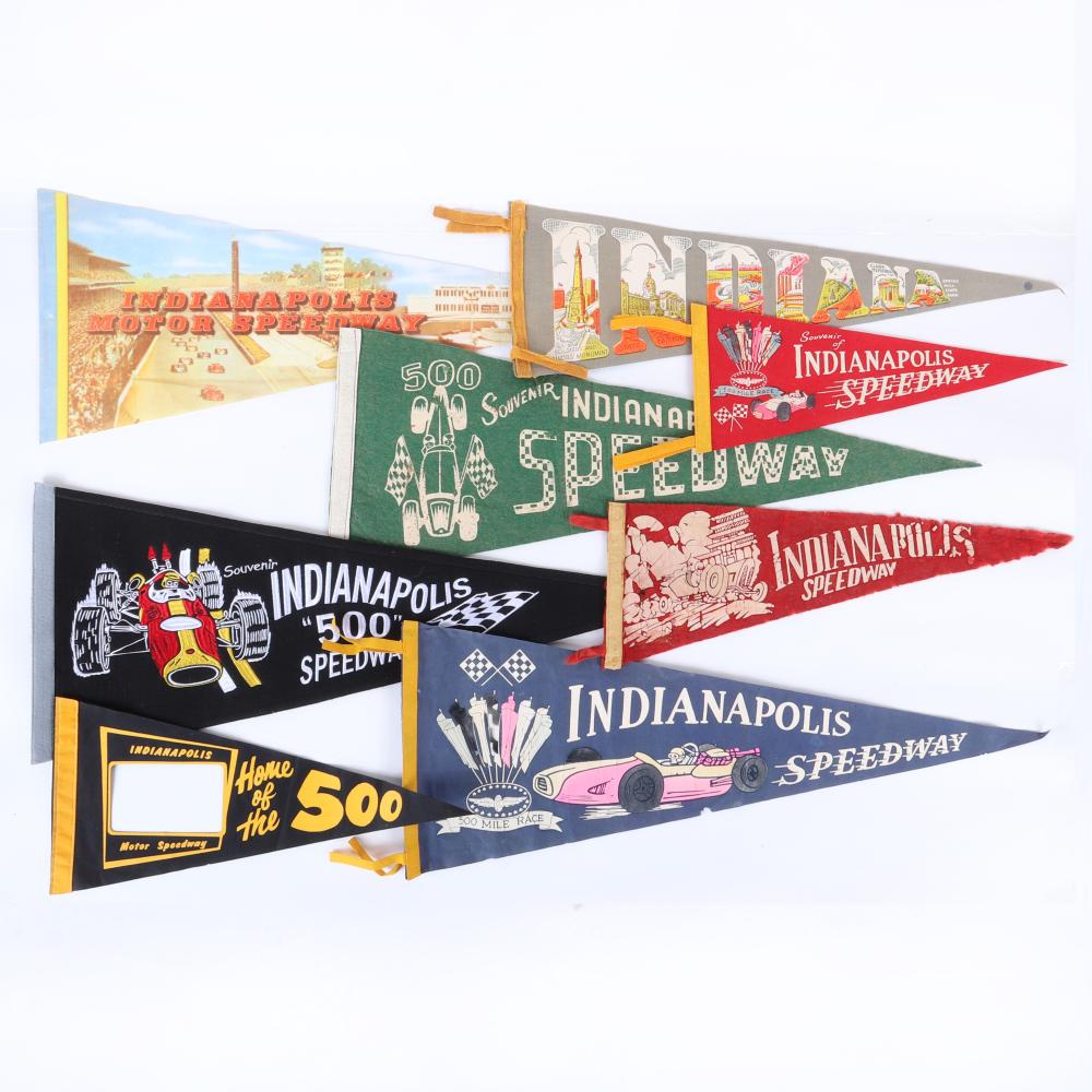 Appraisal: LOT OF INDIANAPOLIS PENNANTS FROM 'S TO Lot of Indianapolis