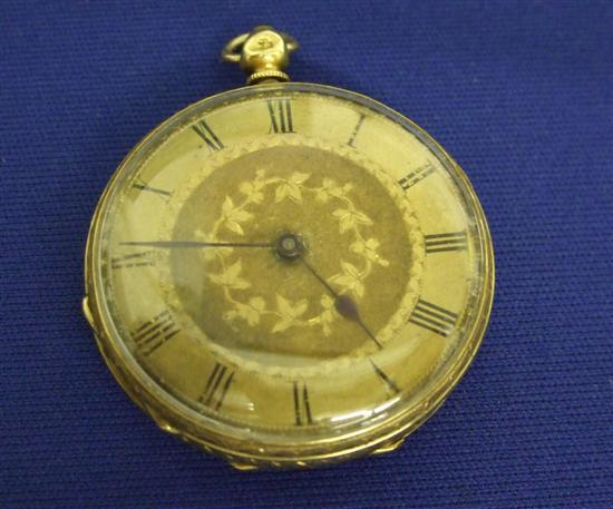 Appraisal: th century yellow metal ladies pocket watch cased stamped k