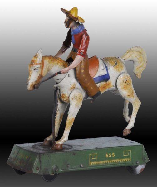 Appraisal: German Lehmann Wind-Up Bucking Bronco Toy Description Working White horse