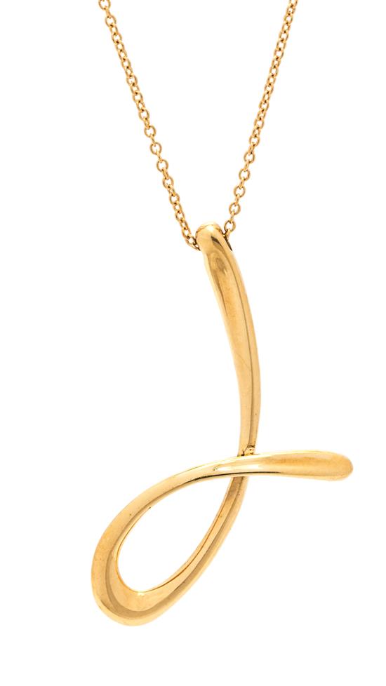 Appraisal: Sale Lot An Karat Yellow Gold J Pendant Elsa Peretti