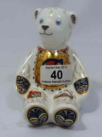 Appraisal: Royal Crown Derby Paperweight of Alphabet Bear with gold stopper