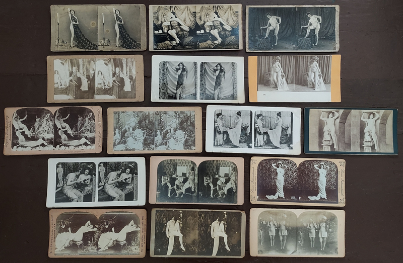 Appraisal: STEREOVIEW LOT INCLUDING MANY RISQUE BURLESQUE BURLESQUE RISQUE Makers Graves