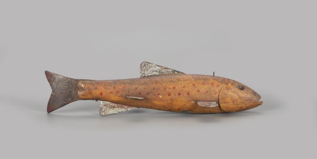 Appraisal: Lake Chautauqua NY c in This early trout decoy illustrates