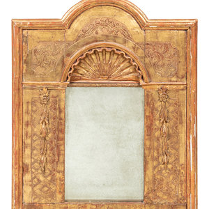 Appraisal: A Continental Giltwood Tabernacle Mirror Circa Height x width x