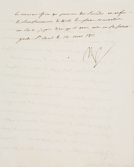 Appraisal: NAPOLEON Letter Signed Nap to the Minister of War the