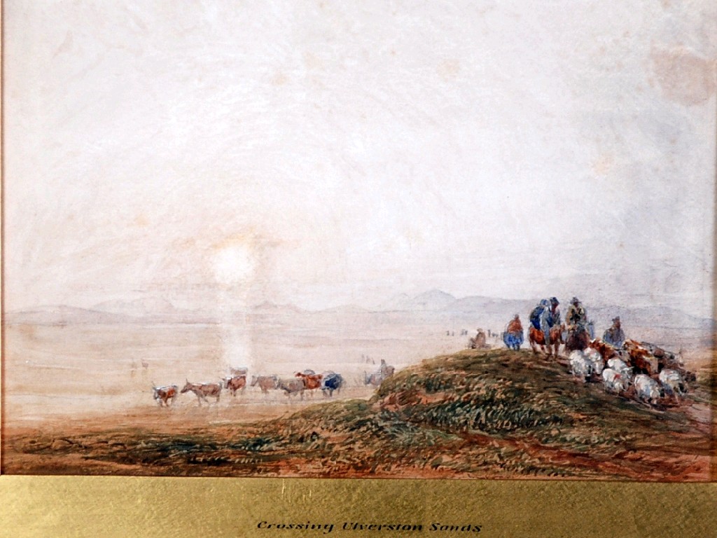 Appraisal: DAVID COX WATER COLOUR DRAWING Crossing Ulverston Sands faintly signed