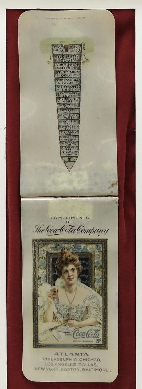 Appraisal: COCA-COLA SYRUP SALES CELLULOID NOTEBOOK United States Circa Celluloid advertising