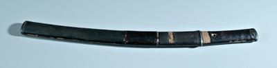 Appraisal: Japanese wakizashi funa-gata nakago tang chu-sugaha hamon temper line mokume