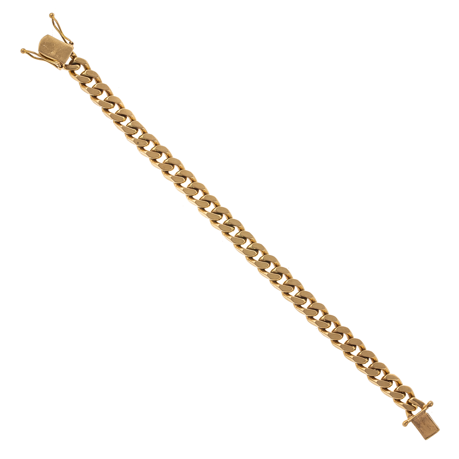 Appraisal: A SOLID CURB LINK BRACELET IN K K yellow gold