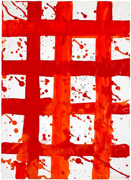 Appraisal: Sam Francis American - Untitled SF - estate stamp on