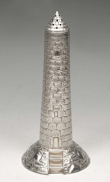 Appraisal: A LATE VICTORIAN IRISH SILVER PEPPER in the form of