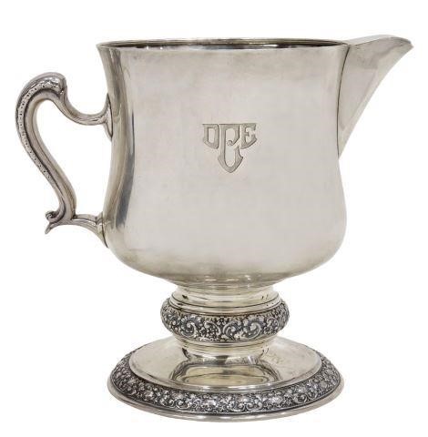 Appraisal: American sterling silver ice lip water pitcher Tiffany Company Makers