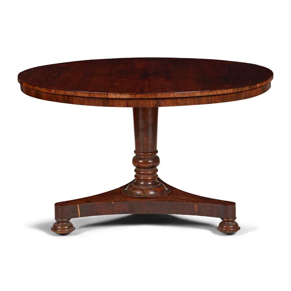 Appraisal: Y REGENCY ROSEWOOD AND SIMULATED ROSEWOOD BREAKFAST TABLE EARLY TH