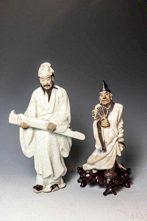 Appraisal: GROUP OF TWO SHIWAN FIGURES The group comprising of two