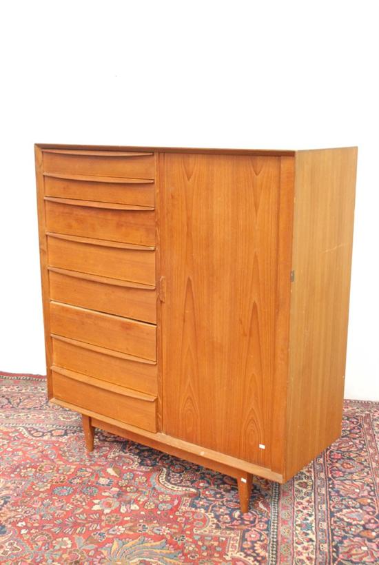 Appraisal: CABINET A mid th C Danish modern side by side