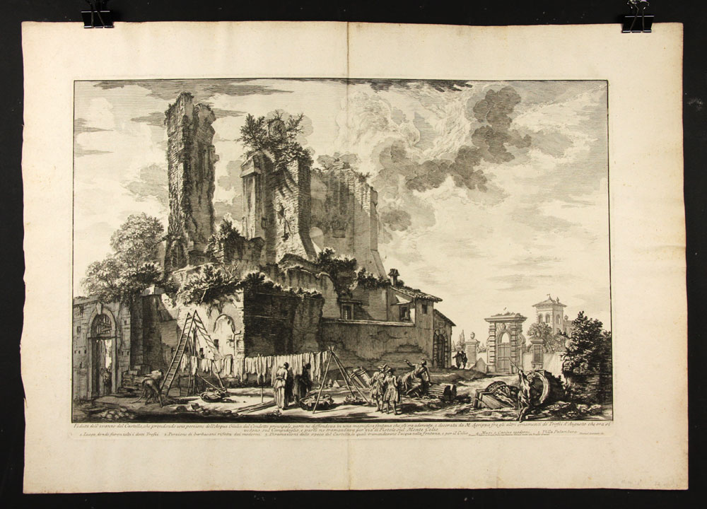 Appraisal: - Piranesi Veduta dell'Avanzo de Castello dell'Acqua Giulia Print Gianbattista