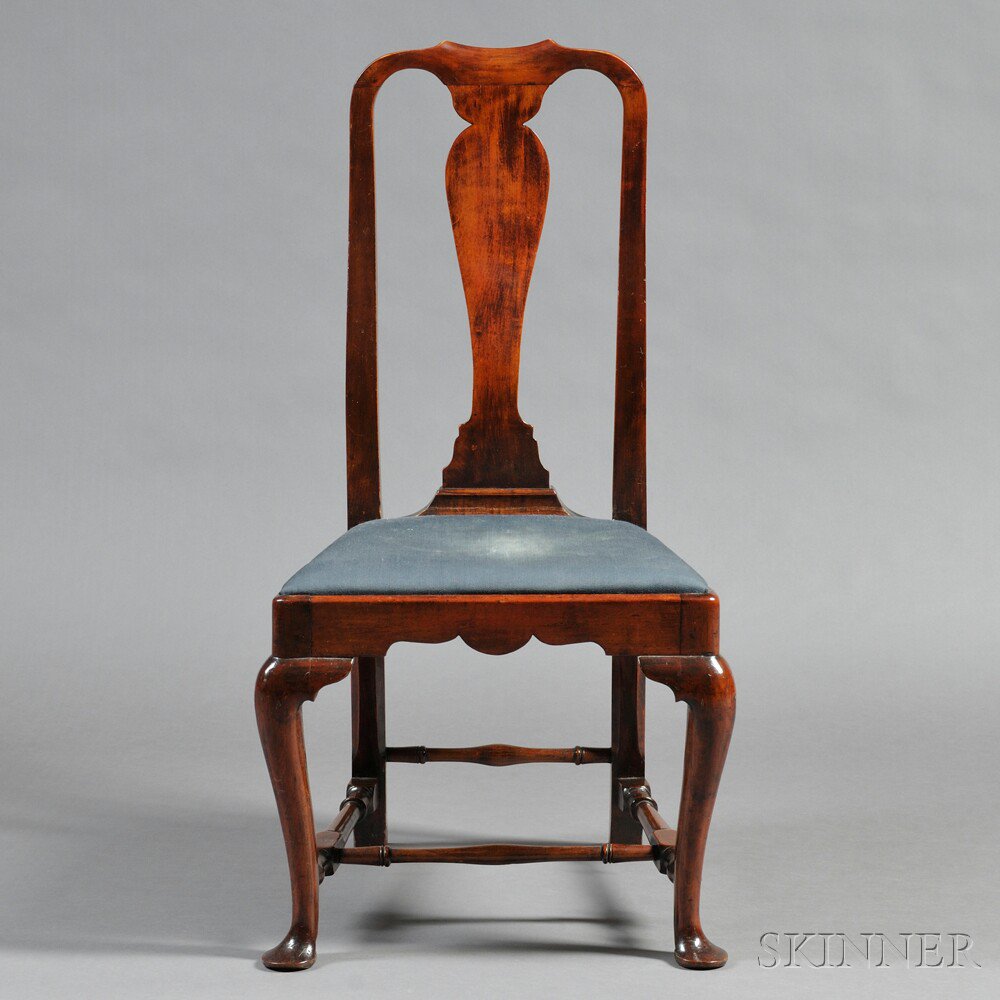 Appraisal: Queen Anne Maple Side Chair Massachusetts late th century the