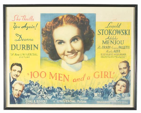 Appraisal: A Deanna Durbin collection of posters s- s Approximately posters