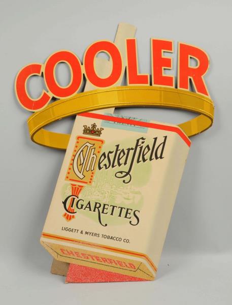 Appraisal: Chesterfield Cigarettes Diecut Cardboard Sign This sign has a few