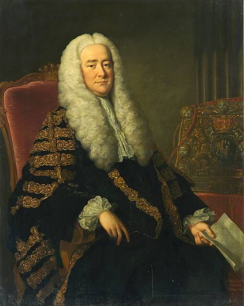 Appraisal: Thomas Hudson British - A portrait of Philip st Earl