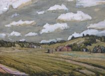 Appraisal: August F Biehle Cleveland School - Landscape Gouache and cont