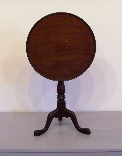 Appraisal: English mahogany candlestand late th c h x w