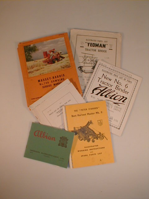 Appraisal: Agricultural ephemera including Albion Binder Massey Harris baler combine etc