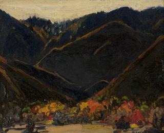 Appraisal: Alfred R Mitchell ''Velvet Mountains'' signed lower right Alfred R