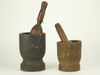 Appraisal: MORTAR AND PESTLES - Two th C mortar and pestles