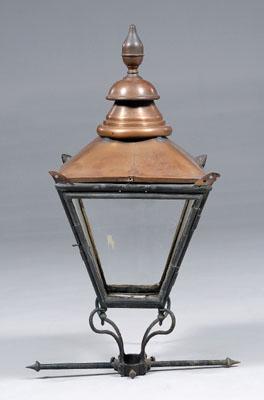 Appraisal: Copper and zinc architectural lantern lemon finial and stepped copper