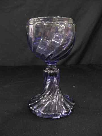 Appraisal: Baccarat Amethyst Glass Goblets swirl design pedestal bases '' tall