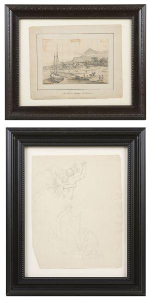 Appraisal: Adolph Schwartz NY - pencil drawings as follows Two Studies