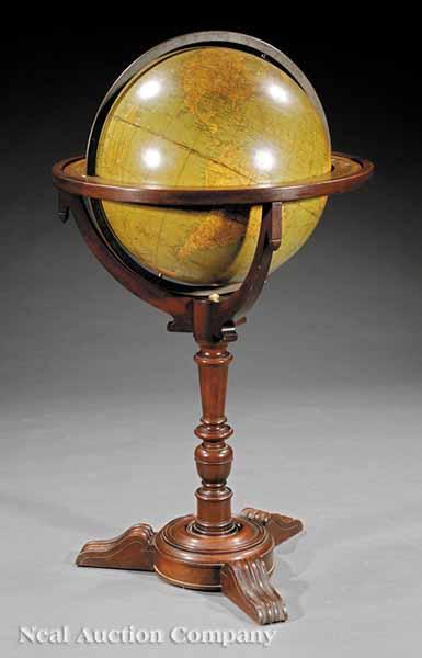 Appraisal: An American -Inch Terrestrial Library Globe in the Regency Taste