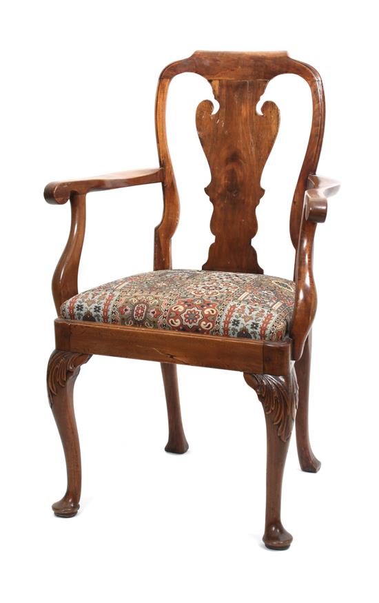 Appraisal: Sale Lot A George III Style Mahogany Arm Chair the