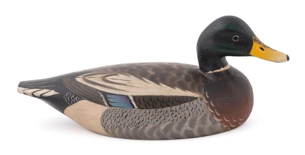 Appraisal: CLEON CROWELL THREE-QUARTER-SIZE MALLARD DRAKE EAST HARWICH MASSACHUSETTS - LENGTH