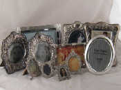 Appraisal: Ten various silver plated photo frames