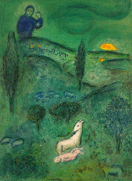 Appraisal: Marc Chagall Russian French - Lamon Discovers Daphnis from Daphnis