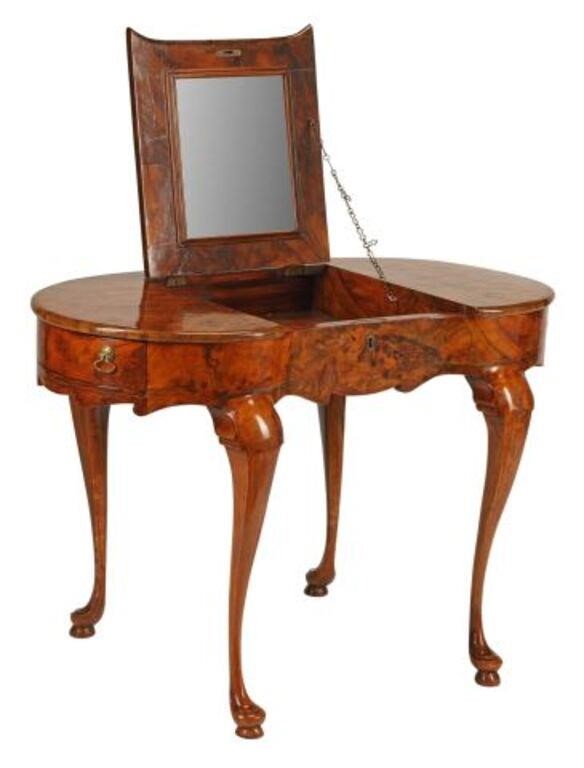 Appraisal: ITALIANATE LIFT-TOP VANITY DRESSING TABLEItalianate lift-top vanity dressing table with