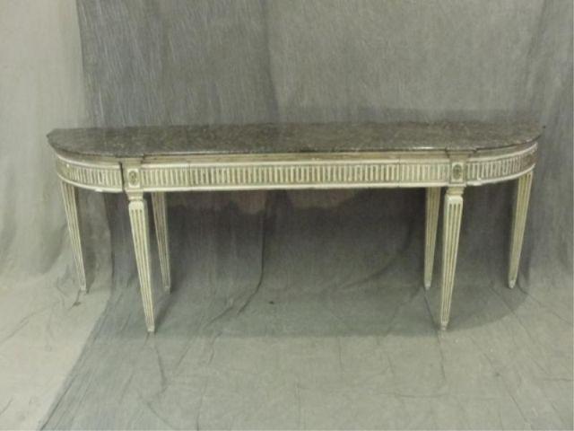 Appraisal: Louis XVI Style Faux Marble Top Console From a Rye