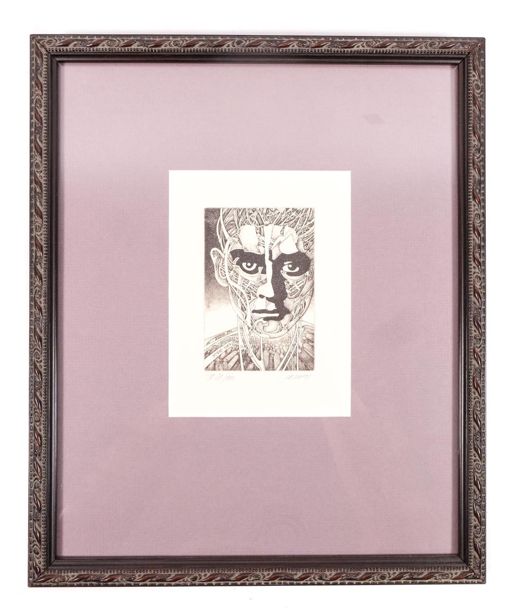 Appraisal: Jozef Dudek Czech-Republic b Portrait of Franz Kafka original etching