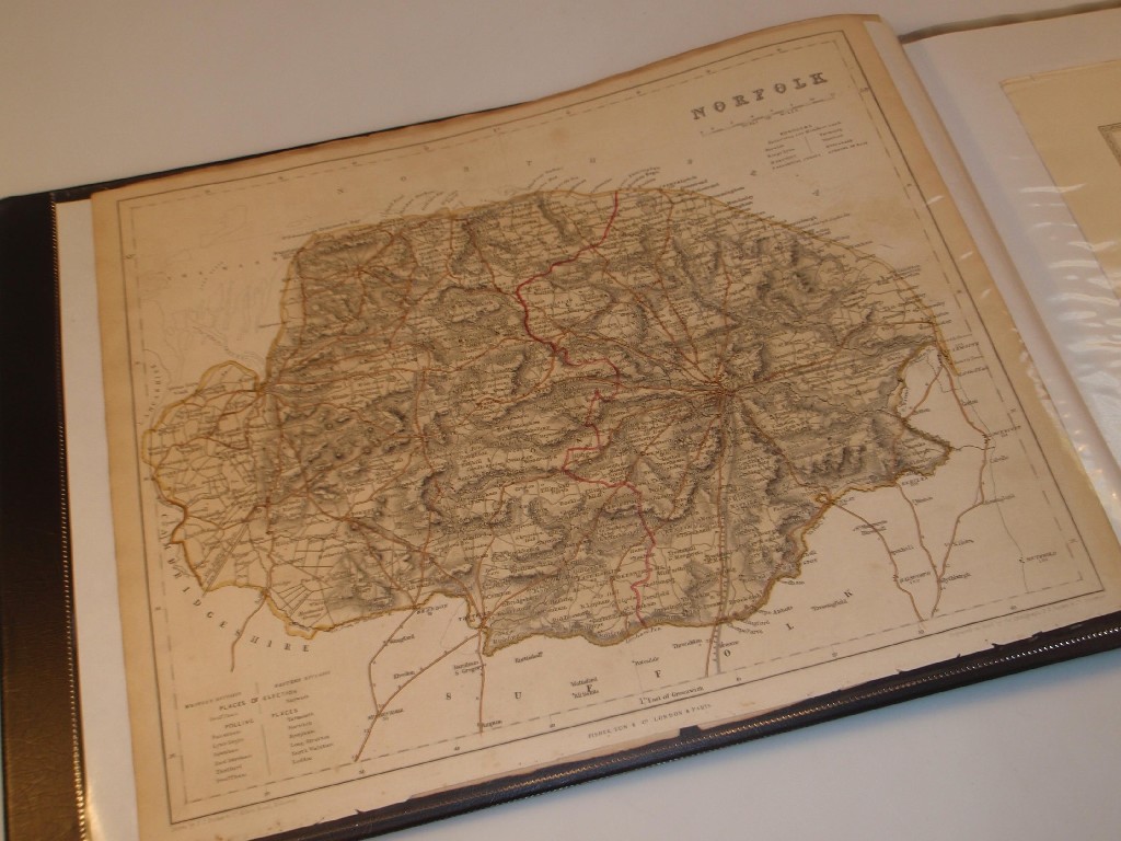 Appraisal: Norfolk County Maps including Richard Blome circa Moll circa Emiau