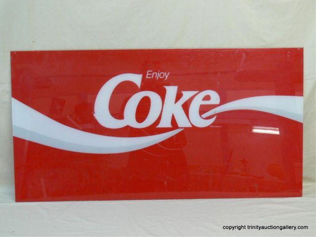 Appraisal: Authentic Coca-Cola Lexan Sign Insert cut and designed for a