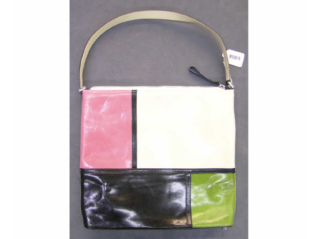 Appraisal: Kate Spade Handbag with single strap multi-colored geometric style exterior