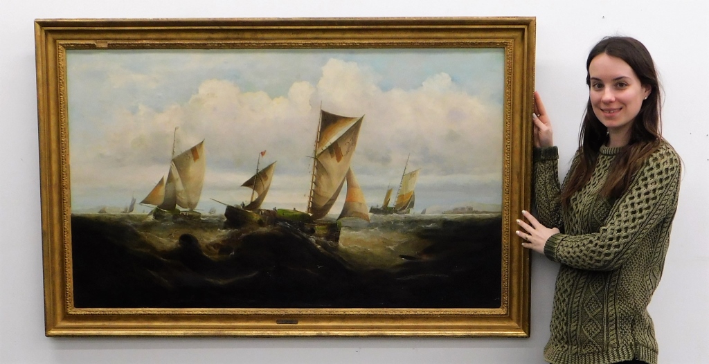 Appraisal: LARGE HENRY KING TAYLOR MARITIME SEASCAPE PAINTING Italy United Kingdom