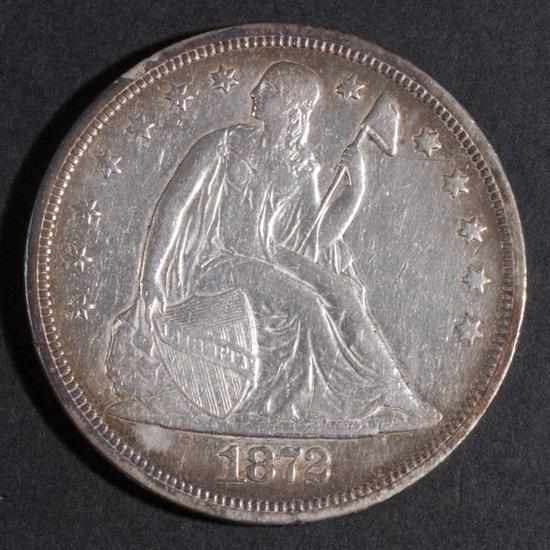 Appraisal: United States seated Liberty type silver dollar EF- Estimate -