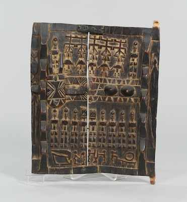 Appraisal: A Large African Dogon Carved Wood Granary Shutter Door Mali