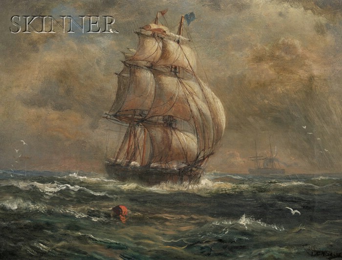 Appraisal: Lemuel D Eldred American - View of a Clipper Ship