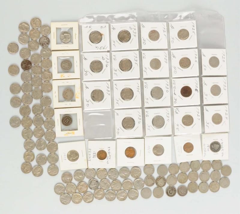 Appraisal: Large Lot of USA Coins V nickels common dates hard