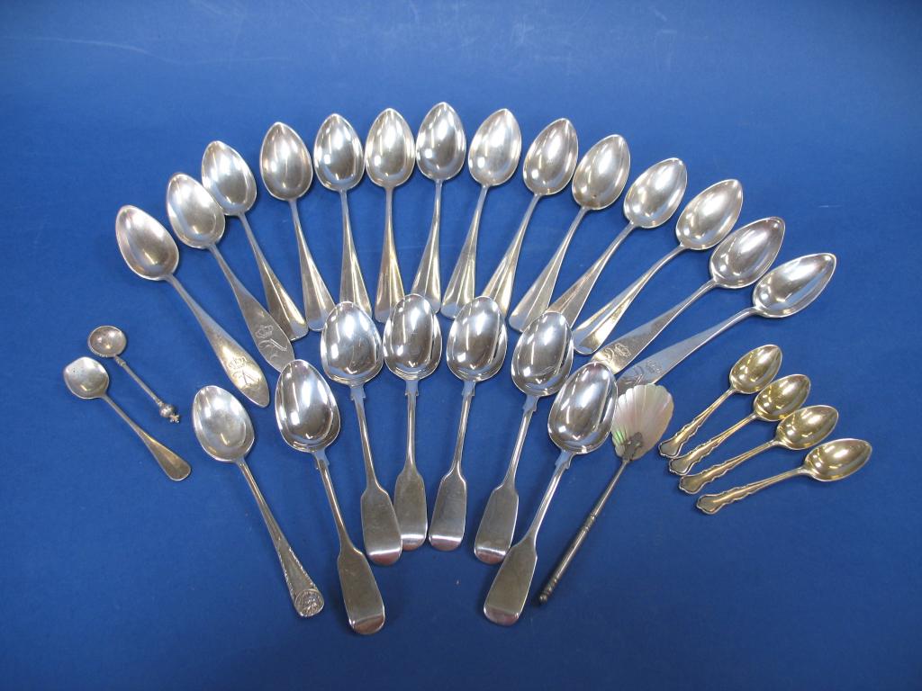 Appraisal: A SET OF TEN CONTINENTAL TEASPOONS with applied crowns to