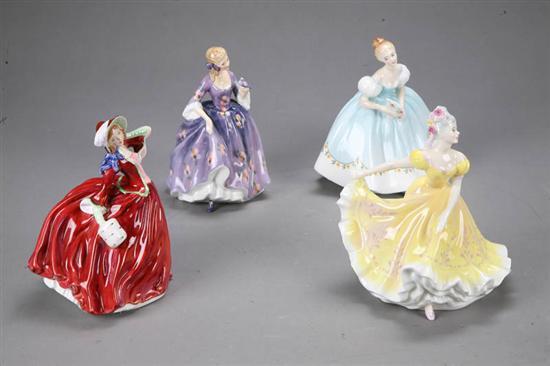 Appraisal: FOUR ROYAL DOULTON FIGURINES Ninette HN in First Dance HN